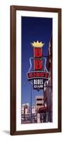 Low Angle View of a Signboard of a Restaurant, B.B. King's Blues Club, Beale Street, Memphis-null-Framed Photographic Print