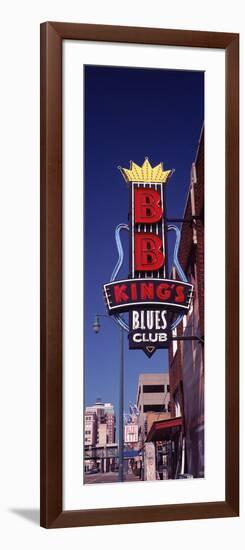 Low Angle View of a Signboard of a Restaurant, B.B. King's Blues Club, Beale Street, Memphis-null-Framed Photographic Print