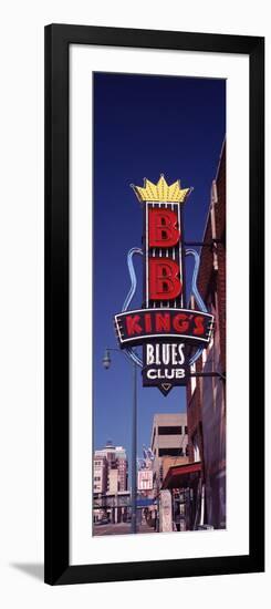 Low Angle View of a Signboard of a Restaurant, B.B. King's Blues Club, Beale Street, Memphis-null-Framed Photographic Print