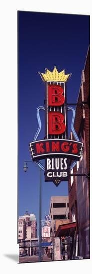 Low Angle View of a Signboard of a Restaurant, B.B. King's Blues Club, Beale Street, Memphis-null-Mounted Photographic Print