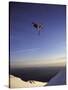 Low Angle View of a Skier in Mid Air-null-Stretched Canvas