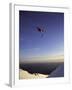 Low Angle View of a Skier in Mid Air-null-Framed Premium Photographic Print