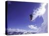 Low Angle View of a Skier in Mid Air-null-Stretched Canvas