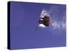 Low Angle View of a Skier in Mid Air-null-Stretched Canvas