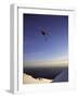 Low Angle View of a Skier in Mid Air-null-Framed Photographic Print