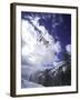 Low Angle View of a Skier in Mid Air-null-Framed Photographic Print