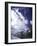 Low Angle View of a Skier in Mid Air-null-Framed Photographic Print