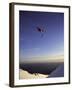 Low Angle View of a Skier in Mid Air-null-Framed Photographic Print