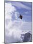 Low Angle View of a Skier in Mid Air-null-Mounted Photographic Print