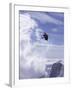 Low Angle View of a Skier in Mid Air-null-Framed Photographic Print