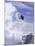 Low Angle View of a Skier in Mid Air-null-Mounted Photographic Print