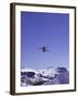 Low Angle View of a Skier in Mid Air-null-Framed Photographic Print