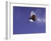 Low Angle View of a Skier in Mid Air-null-Framed Photographic Print