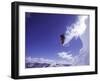 Low Angle View of a Skier in Mid Air-null-Framed Photographic Print