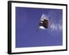 Low Angle View of a Skier in Mid Air-null-Framed Photographic Print