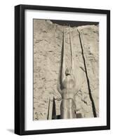 Low Angle View of a Statue at a Dam, Boulder City, Hoover Dam, Nevada, USA-null-Framed Photographic Print