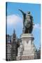 Low Angle View of a Statue in a Market Square-null-Stretched Canvas