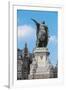 Low Angle View of a Statue in a Market Square-null-Framed Giclee Print