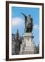 Low Angle View of a Statue in a Market Square-null-Framed Giclee Print