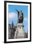 Low Angle View of a Statue in a Market Square-null-Framed Giclee Print