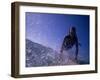 Low Angle View of a Teenage Girl Riding a Surfboard-George Silk-Framed Photographic Print