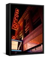 Low Angle View of a Theatre Lit Up at Night, Apollo Theater, Harlem, Manhattan, New York City-null-Framed Stretched Canvas