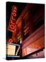 Low Angle View of a Theatre Lit Up at Night, Apollo Theater, Harlem, Manhattan, New York City-null-Stretched Canvas