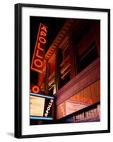 Low Angle View of a Theatre Lit Up at Night, Apollo Theater, Harlem, Manhattan, New York City-null-Framed Photographic Print