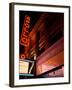 Low Angle View of a Theatre Lit Up at Night, Apollo Theater, Harlem, Manhattan, New York City-null-Framed Photographic Print