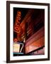 Low Angle View of a Theatre Lit Up at Night, Apollo Theater, Harlem, Manhattan, New York City-null-Framed Photographic Print