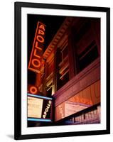 Low Angle View of a Theatre Lit Up at Night, Apollo Theater, Harlem, Manhattan, New York City-null-Framed Photographic Print