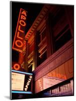 Low Angle View of a Theatre Lit Up at Night, Apollo Theater, Harlem, Manhattan, New York City-null-Mounted Photographic Print