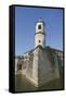 Low Angle View of a Tower, Latvia-null-Framed Stretched Canvas