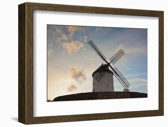 Low angle view of a traditional windmill, Don Quixote's Windmills, Consuegra, Toledo Province, C...-null-Framed Photographic Print