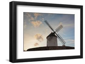 Low angle view of a traditional windmill, Don Quixote's Windmills, Consuegra, Toledo Province, C...-null-Framed Photographic Print