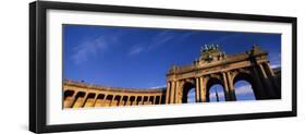 Low Angle View of a Triumphal Arch, Palais Du Cinquantenaire, Brussels, Belgium-null-Framed Photographic Print