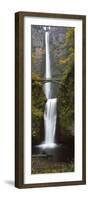 Low Angle View of a Waterfall, Multnomah Falls, Columbia River Gorge, Multnomah County, Oregon, USA-null-Framed Premium Photographic Print