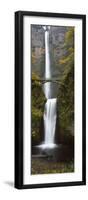 Low Angle View of a Waterfall, Multnomah Falls, Columbia River Gorge, Multnomah County, Oregon, USA-null-Framed Premium Photographic Print