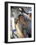 Low Angle View of a Young Man Checking the Plumbing with a Flashlight-null-Framed Photographic Print