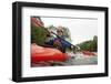 Low Angle View of a Young Man Kayaking in River-Nosnibor137-Framed Photographic Print