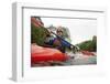 Low Angle View of a Young Man Kayaking in River-Nosnibor137-Framed Photographic Print