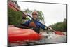 Low Angle View of a Young Man Kayaking in River-Nosnibor137-Mounted Photographic Print