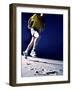 Low Angle View of a Young Man Running on the Beach-null-Framed Photographic Print