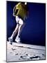 Low Angle View of a Young Man Running on the Beach-null-Mounted Photographic Print