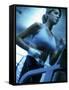 Low Angle View of a Young Woman Running on a Treadmill-null-Framed Stretched Canvas