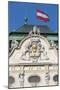 Low Angle View of an Austrian Flag on a Palace-null-Mounted Giclee Print