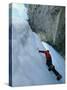 Low Angle View of an Ice Climber-null-Stretched Canvas