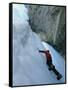 Low Angle View of an Ice Climber-null-Framed Stretched Canvas