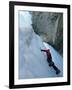 Low Angle View of an Ice Climber-null-Framed Photographic Print