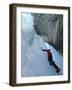 Low Angle View of an Ice Climber-null-Framed Photographic Print